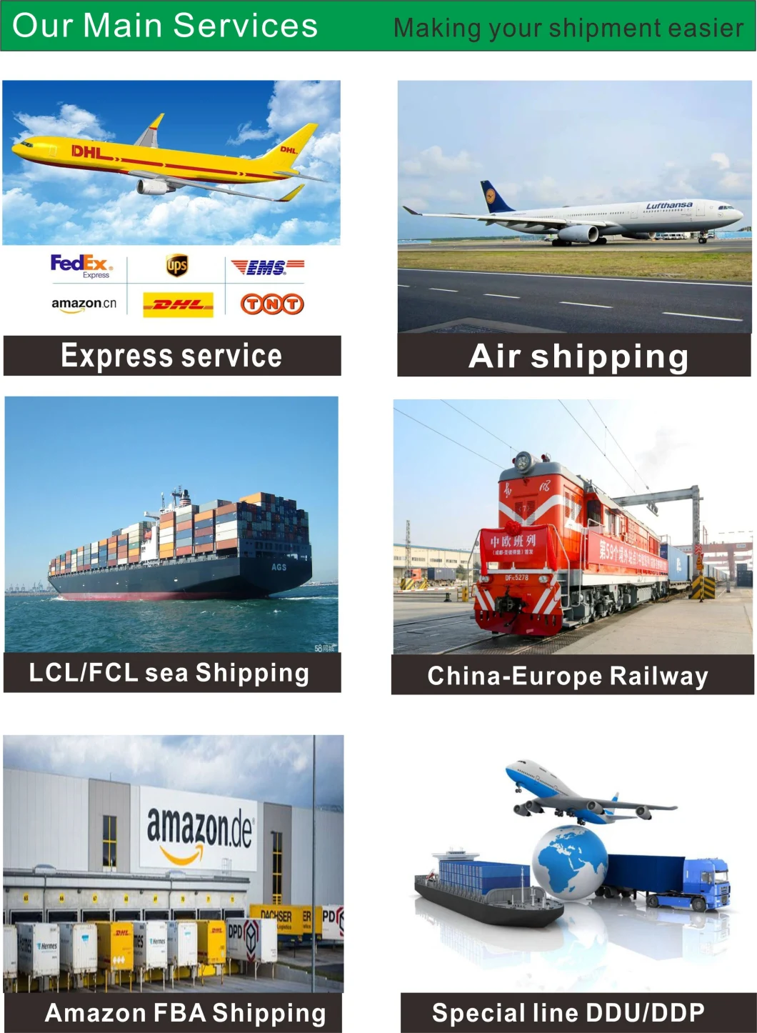 Express Shipping Cost Freight Service From Shenzhen China to Europe